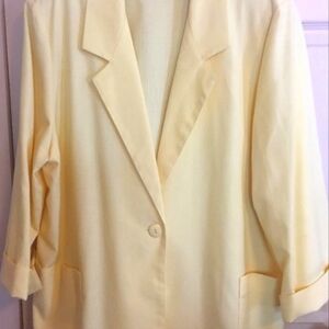 LADIES SOFT YELLOW BLAZER S XL